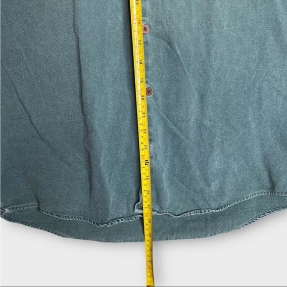 Vintage Banana Republic Shirt Mens Medium Green Adventure Outfitter Miss Buttons - Picture 12 of 13